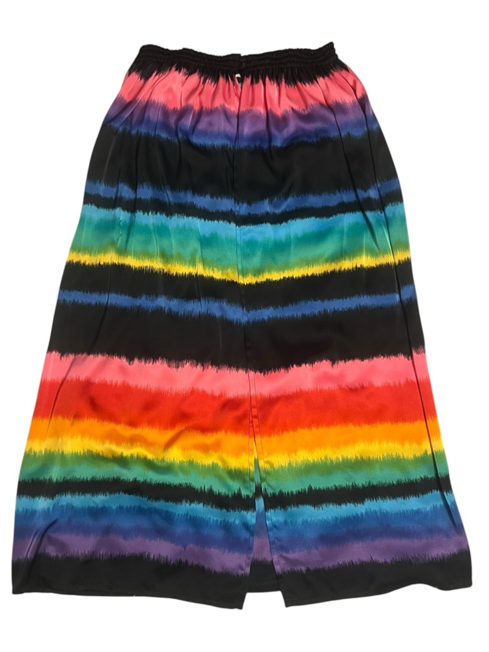 Gottex Neiman Marcus Vintage 90s Rainbow Stripe Maxi Skirt Swimsuit Coverup Med